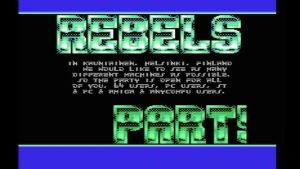 La demoscene Commodore 64 est l'ancêtre de la demoscene moderne. Née des cracktros (intros de crack de jeux) au milieu des années 80 sur le C64