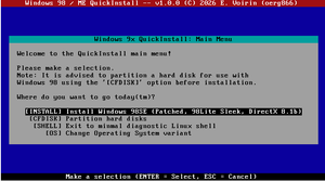 Retro Computing Club - Windows 98 / ME QuickInstall