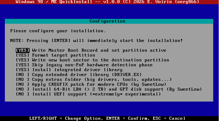 Retro Computing Club - Windows 98 / ME QuickInstall